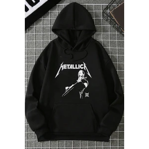 Only Trendwear Metalica Baskılı Oversize Sweatshirt