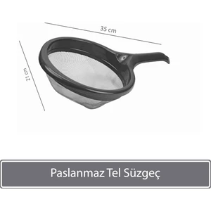 Paslanmaz Tel Süzgeç - Antrasit