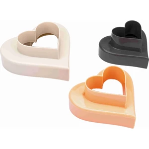 Çift Kalp Figürlü Aşk Temalı Taraflı Kurabiye Kalıbı 3'lü