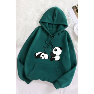 Only Trendwear Panda Baskılı Oversize Sweatshirt