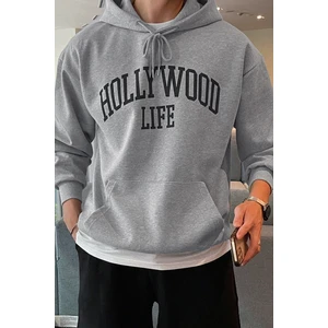Only Trendwear Erkek Hoolywood Life Baskılı Oversize Sweatshirt