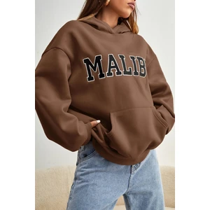 Only Trendwear  Malıbu Baskılı Oversize Sweatshirt