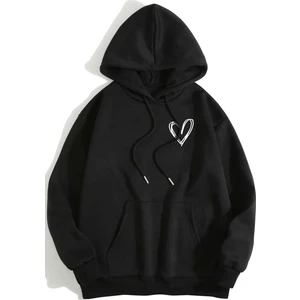 Only Trendwear Unisex Heart Baskılı Oversize Sweatshirt