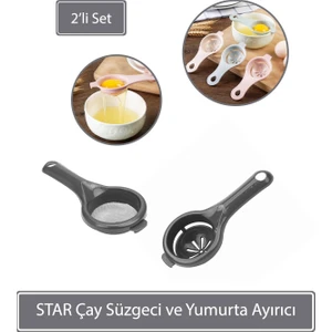 Star Çay Süzgeci ve Yumurta Ayırıcı - Antrasit