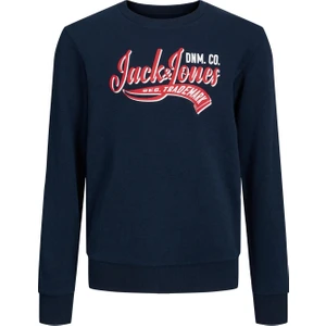 Jack & Jones Jjelogo Sweat Crew Neck 2 Lacivert Erkek Sweatshirt