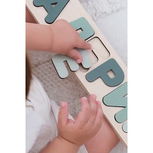 Tosbiq Baby Ahşap Eğlenceli Oyuncak 3-4-5 Harf Yeşil Çocuklar için Kişiselleştirilmiş Tatil Hediyesi Montessori Eğitici Oyuncak