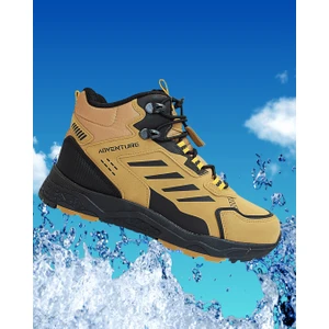 1783 Anatomik Tabanlı Lastik Bağcıklı Çocuk Trekking Spor Bot - NKT01783-SARI-35