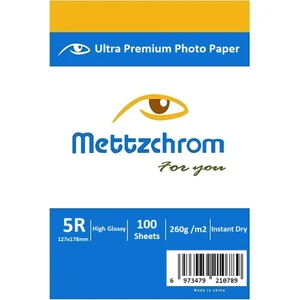 Fotoğragkağıdı Epson L3110 L1110 L3150 L3151 L3156 L3060 Uyumlu 100 Adet 13X18CM Fotoğraf Kağıdı 260G