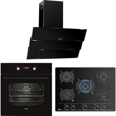 Teka Chef 10 Siyah Ankastre Set ( Hak 629 Buhar Destekli - Gbc 75030 Kbc Bk  - Tvt