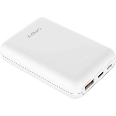 Omars 10000MAH Type-C ve USB Çift Çıkışlı Pd 20W Hızlı Şarj Destekli Mini