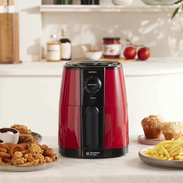 Karaca Smart Cook 60 Dakikaya Kadar Zaman Ayarlı Compact Airfryer Ruby 2