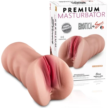 Love Glow Premium Masturbator Elena- Realistik Dokulu Ten Rengi Anal Vajinal 2 In 1 Titreşimli Suni