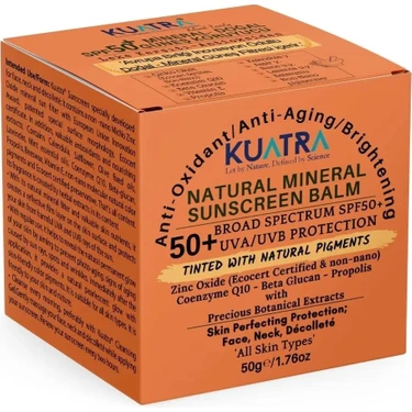 Kuatra SPF 50+ Doğal-Mineral Güneş Koruyucu Renkli Balm