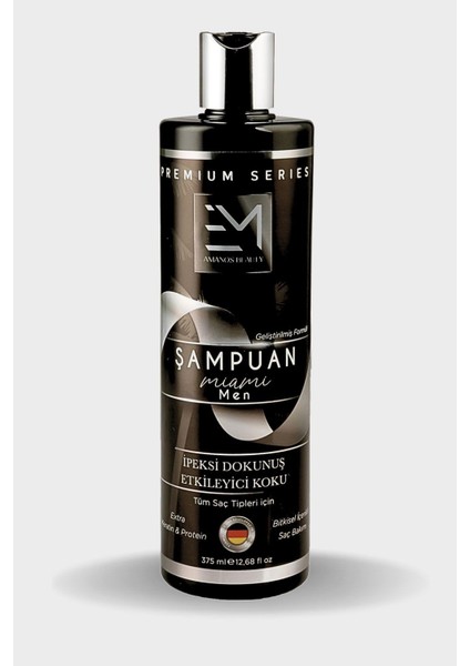 Erkek Miami Kokusu Keratin Kolajen Kopma Karşıtı 375 Ml Şampuan