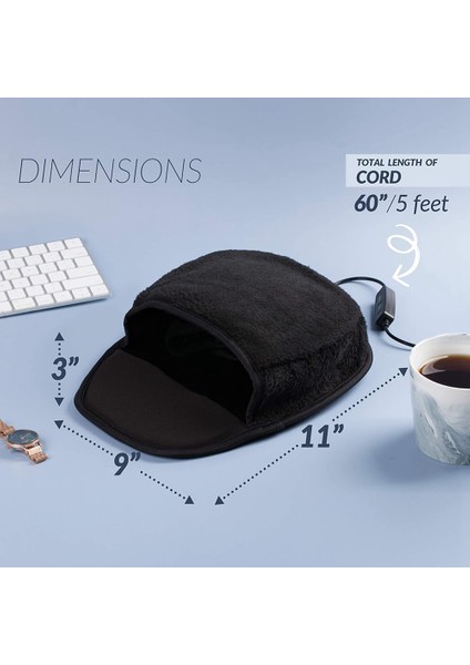USB El Isıtıcı Isıtmalı Fare Mat Isıtıcı Kış Sıcak Mouse Pad El Isıtma Kapağı Yumuşak Peluş (Yurt Dışından)