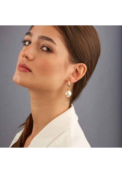 Hailey Kadın Top Incili Halka Küpe, Altın fırsatları