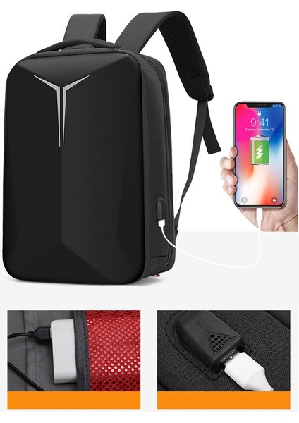 Laptop Sırt Çantası USB Şarj Girişli Iş Seyahat Su Geçirmez Notebook Ipad ve Evrak Taşıma Çantası fırsatları