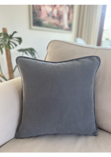 Tuğçe Demir Home Desıgn Açık Gri Dekoratif Kırlent Kılıfı 43X43