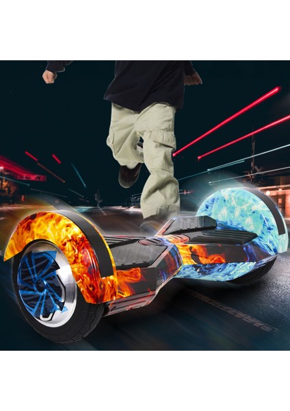 Smart Balance Elektrikli Kaykay Hoverboard 8.5 Inch Ledli Uzay Kasa Bluetoothlu Sarı Grafiti