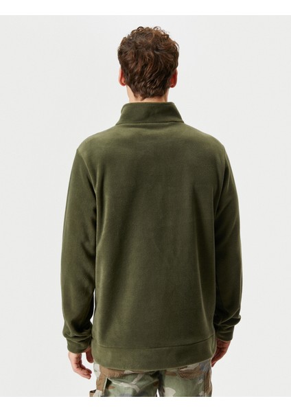 Polar Sweatshirt Yarım Fermuarlı Dik Yaka Uzun Kollu fırsatları