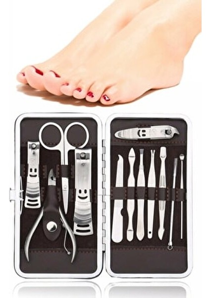 Tırnak Bakımı Tırnak Makası Set Full Profesyonel Törpü Manikür Pedikür Seti 13 Parça fırsatları