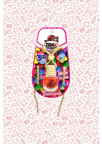 Bubblegum - 3'lü Aynaya Asmalı Ipli Aromalı Dekoratif Araç Parfümü modelleri