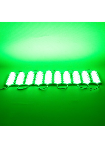 Modül LED 12V 4W Yeşil 3030 10 x 53.8 mm IP65 260-280LM 180 Derece (81)