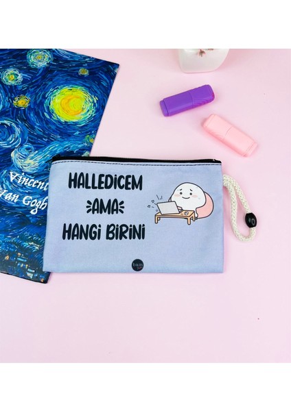 Halledicem Ama Hangi Birini Tasarımlı Bez Kalemlik Cüzdan fiyatları
