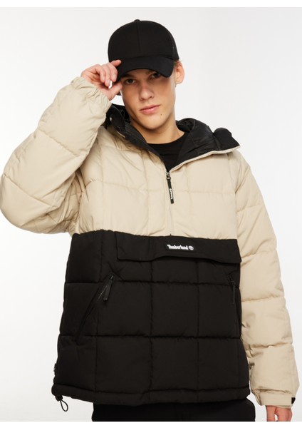 Bej Erkek Kapüşonlu Mont TB0A6JUDDZ71_PULLOVER Puffer Jacket
