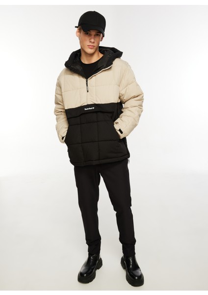 Bej Erkek Kapüşonlu Mont TB0A6JUDDZ71_PULLOVER Puffer Jacket