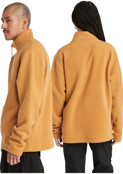 Sarı Erkek Kapüşonlu Mont TB0A6M25P471_FULL Zip Fleece