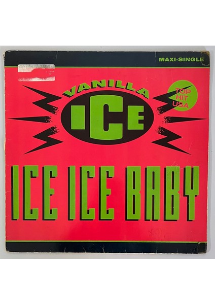 Vanilla Ice Ice Ice Baby Maxi Single Plak (1990 Dönem Baskı)