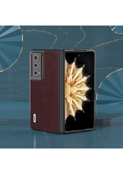 Honor Magic V2 5g Pu Deri + Sabit Pc Kapağı Litchi Doku Kıvlatıcı Anti Anti Telefon Kılıfı (Yurt Dışından)