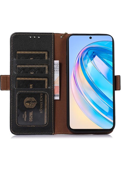 Huawei Nova 11 Pro / Nova 11 Ultra Rfıd Engelleme Cüzdan Kılıfı Inek Deri Stand Telefon Kapağı (Yurt Dışından)