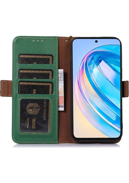 Huawei Nova 11 Pro / Nova 11 Ultra Rfıd Engelleme Cüzdan Kılıfı Inek Deri Stand Telefon Kapağı (Yurt Dışından)