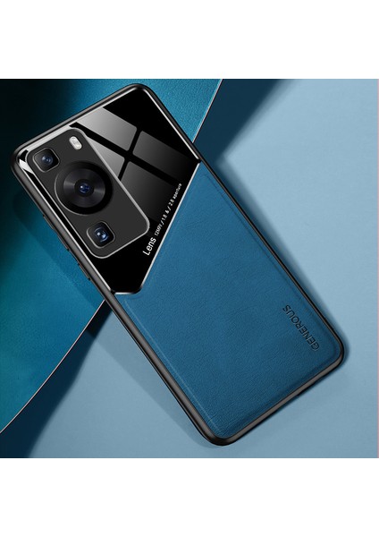 Huawei P60 / P60 Pro Pu Deri Kaplamalı Tpu+Pc Telefon Geri Koruyucu Kapak (Yurt Dışından)