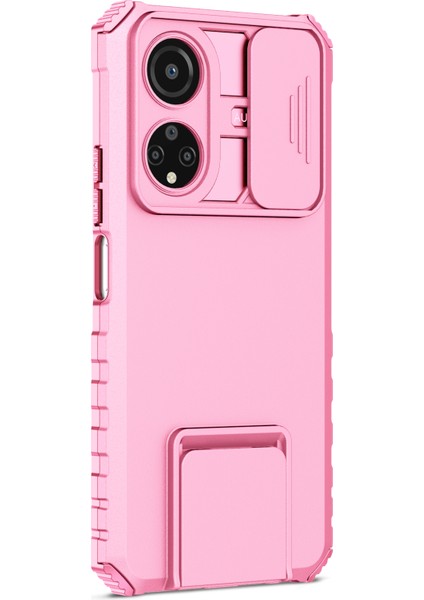 Honor X7 Slide Kamera Kapağı Pc+Tpu Kapak Anti-Drop Kickstand Telefon Kılıfı (Yurt Dışından)