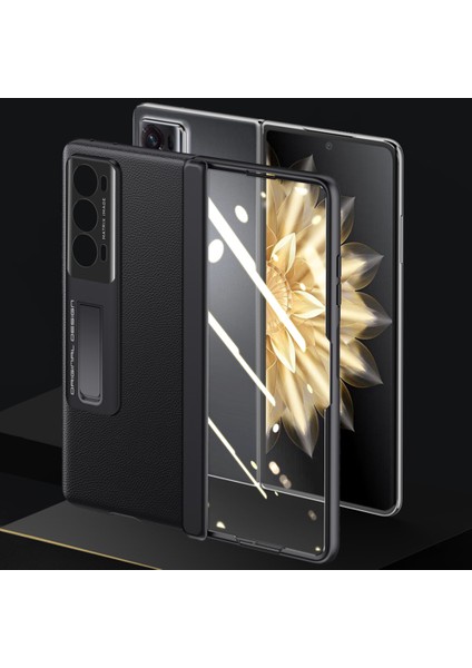 Honor Magic V2 5g Pu Deri + Pc Kickstand Telefon Kasası Menteşe Koruması Cilt Dokunma Kapağı (Yurt Dışından) fiyatları