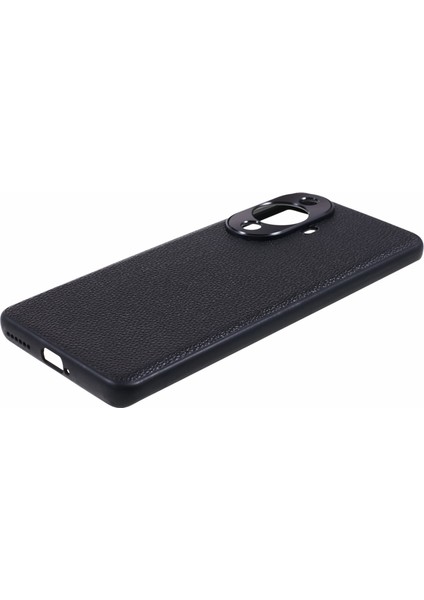 Huawei Nova 11 Pro / Nova 11 Ultra Litchi Doku Telefon Kılıfı Inek Deri + Pc + Tpu Kapak (Yurt Dışından)