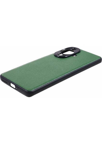 Huawei Nova 11 Pro / Nova 11 Ultra Litchi Doku Telefon Kılıfı Inek Deri + Pc + Tpu Kapak (Yurt Dışından)