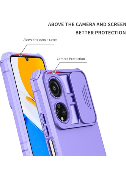 Honor X7 Slide Kamera Kapağı Pc+Tpu Kapak Anti-Drop Kickstand Telefon Kılıfı (Yurt Dışından) fiyatları