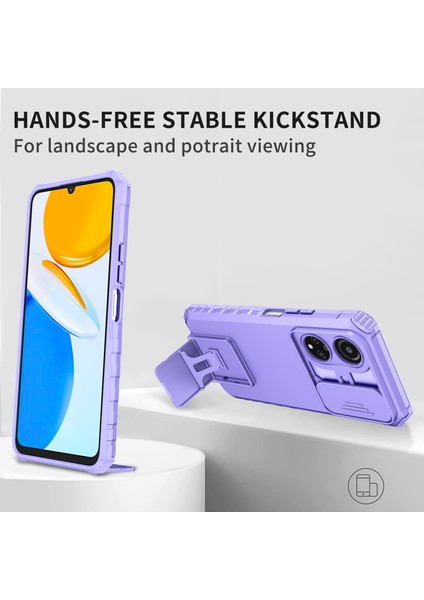 Honor X7 Slide Kamera Kapağı Pc+Tpu Kapak Anti-Drop Kickstand Telefon Kılıfı (Yurt Dışından) modelleri