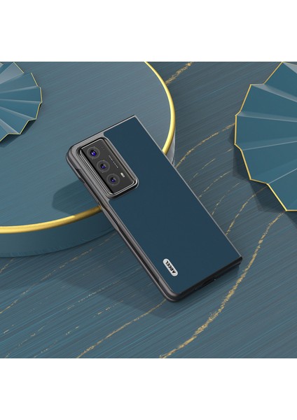 Honor Magic V2 5g Cowhide Deri Kaplamalı Pc Telefon Kılıf Anti-Drop Koruyucu Kapak (Yurt Dışından)