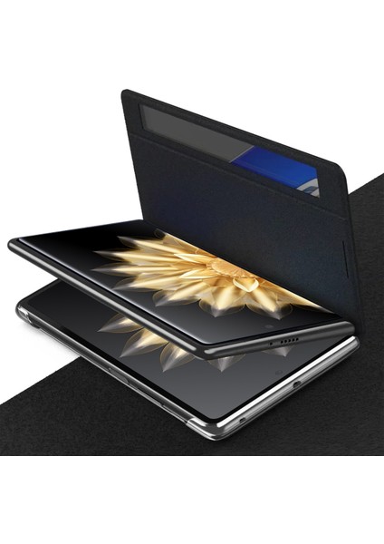 Honor Magic V2 5g Pencere Iş Telefon Kılıfı Pu Deri Stand Flip Cover (Yurt Dışından) fiyatları