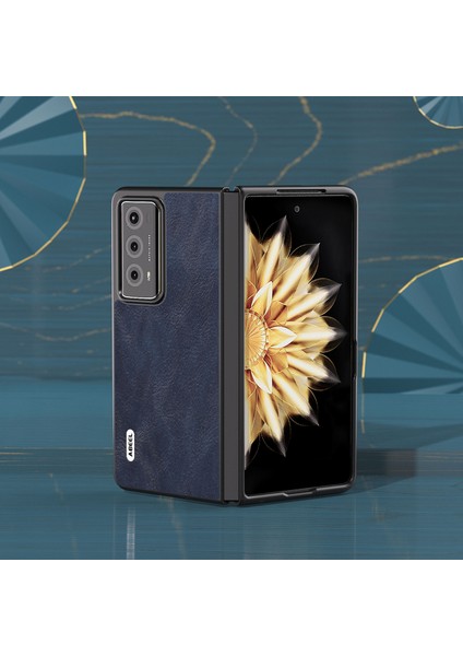Honor Magic V2 5g Cowhide Doku Şok Geçirmez Pu+Pc Kapağı (Yurt Dışından)