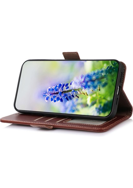 Huawei Nova 11 Pro / Nova 11 Ultra Cüzdan Stand Kapağı Rfıd Engelleme Çılgın At Dokusu Inek Deri Telefon Kılıfı (Yurt Dışından)
