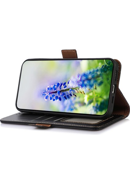 Huawei Nova 11 Pro / Nova 11 Ultra Cüzdan Stand Kapağı Rfıd Engelleme Çılgın At Dokusu Inek Deri Telefon Kılıfı (Yurt Dışından)
