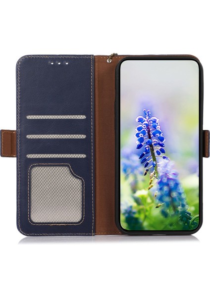 Huawei Nova 11 Pro / Nova 11 Ultra Cüzdan Stand Kapağı Rfıd Engelleme Çılgın At Dokusu Inek Deri Telefon Kılıfı (Yurt Dışından)