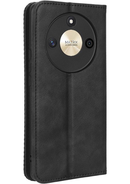 Honor X50 Manyetik Kapanış Retro Telefon Kasası Pu Deri Kapak Standı Cüzdan Kabuğu (Yurt Dışından) indirimleri