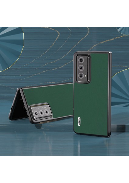 Honor Magic V2 5g Cowhide Deri Kaplamalı Pc Telefon Kılıf Anti-Drop Koruyucu Kapak (Yurt Dışından)